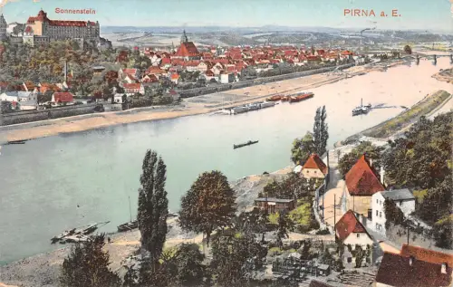 Pirna (Elbe) Panorama gl1918 190.894