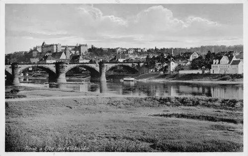 Pirna (Elbe) mit Elbbrücke ngl 190.899