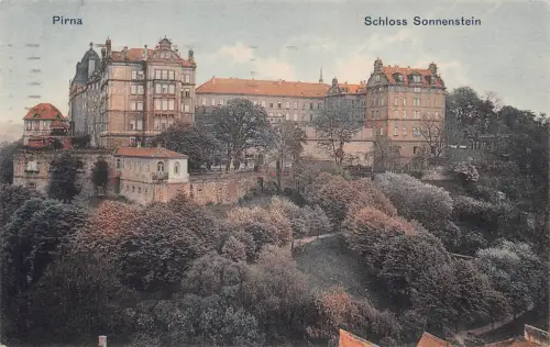 Pirna (Elbe) Schloß Sonnenstein gl1919 190.888