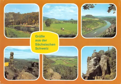 Sächsische Schweiz Mehrbildkarte gl1983 190.954