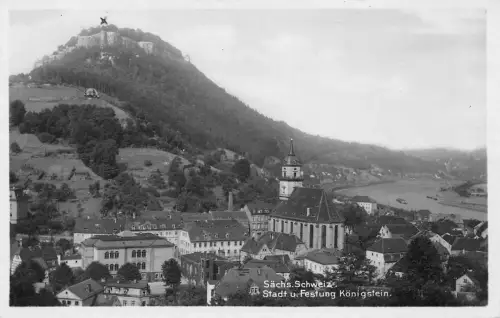 Königstein (Sachsen) Panorama gl1928 190.983