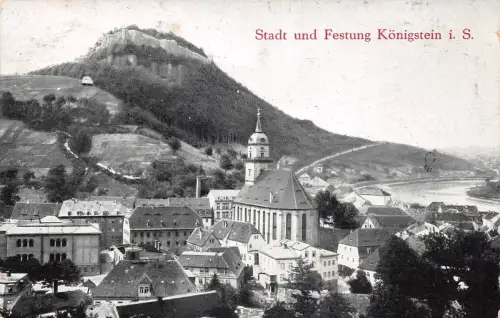 Königstein (Sachsen) Panorama gl1934 190.974