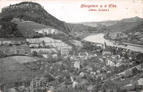 Königstein (Sachsen) Panorama gl1925 190.973