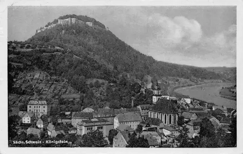 Königstein (Sachsen) Panorama gl1956 190.984