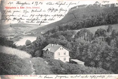 Königstein (Sachsen) Panorama gl1904 190.972