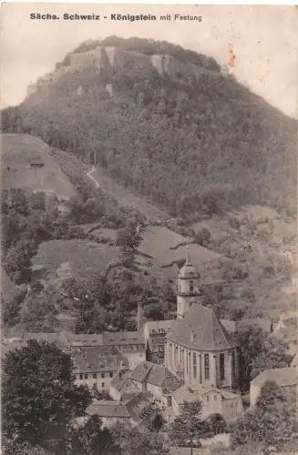 Königstein (Sachsen) Panorama gl1928 190.981