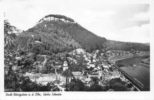 Königstein (Sachsen) Panorama gl1956 190.985