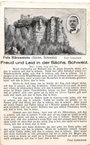 Bärenstein (Sächs. Schweiz) mit Gedicht gl1938 190.993
