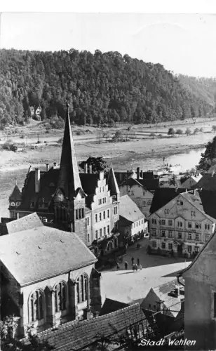 Wehlen Sächs.Schweiz Teilansicht gl1965 191.014