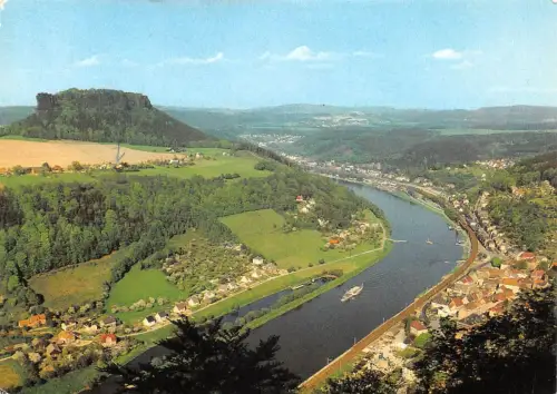 Königstein (Sachsen) Blick von der Festung gl1984 191.007