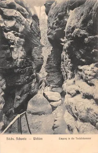 Wehlen Sächs.Schweiz Eingang in die Teufelskammer ngl 191.020