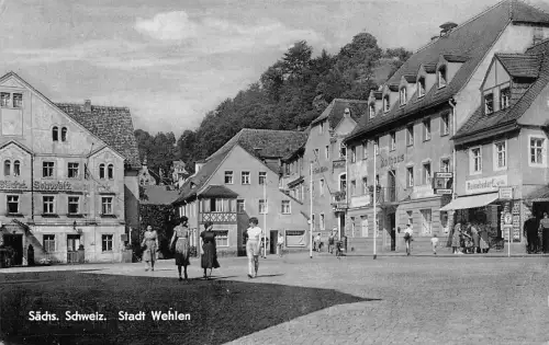 Wehlen Sächs.Schweiz Teilansicht gl1966 191.016