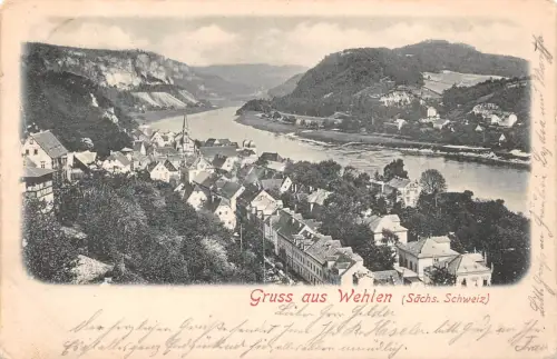 Wehlen Sächs.Schweiz Panorama gl1901 191.026