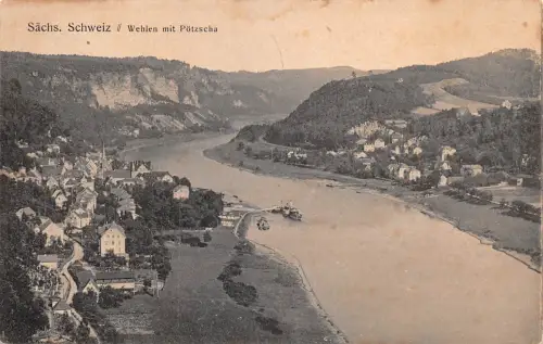 Wehlen Sächs.Schweiz Panorama gl 191.038