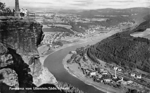 Sächs. Schweiz Panorama vom Lilienstein gl1961 191.054