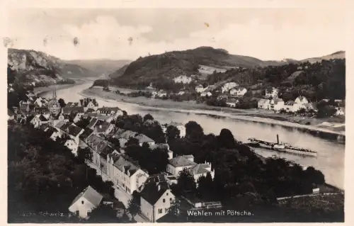 Wehlen Sächs.Schweiz Panorama gl1928 191.039