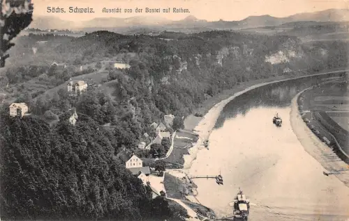 Rathen (Sächsische Schweiz) Aussicht von der Bastei ngl 191.088
