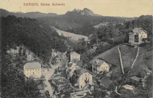 Rathen (Sächsische Schweiz) Panorama gl1915 191.070