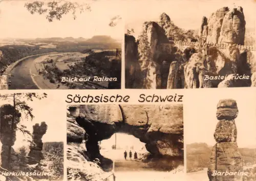 Sächsische Schweiz Mehrbildkarte gl1962 191.102