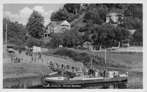 Rathen (Sächsische Schweiz) Teilansicht gl1953 191.073