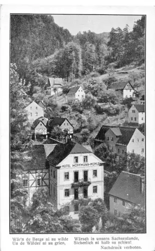 Schmilka Gasthof zur Mühle mit Gedicht ngl 191.120