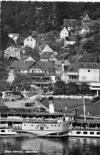 Schmilka Panorama mit Schiff ngl 191.113