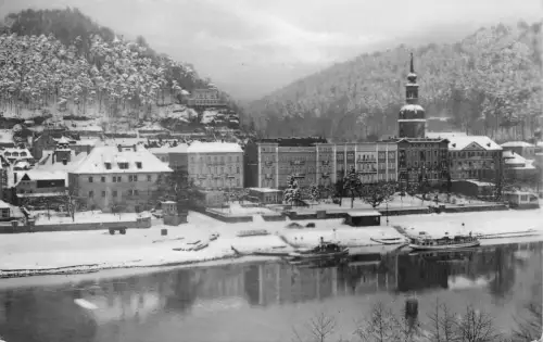 Bad Schandau a. Elbe Panorama gl1967 191.189