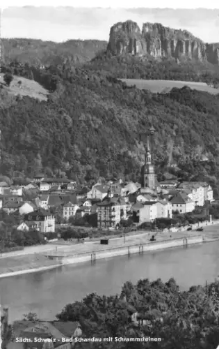 Bad Schandau mit den Schrammsteinen gl1959 191.183