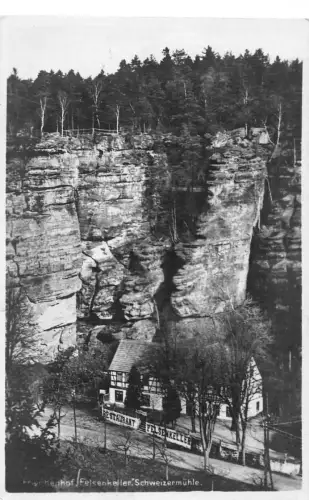 Schweizermühle Fremdenhof Felsenkeller gl1930 191.170