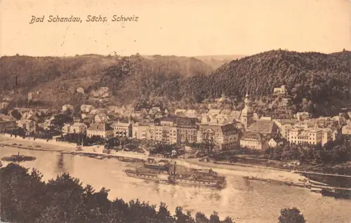Bad Schandau a. Elbe Panorama gl1928 191.221