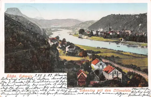Bad Schandau mit Lilienstein gl1902 191.265