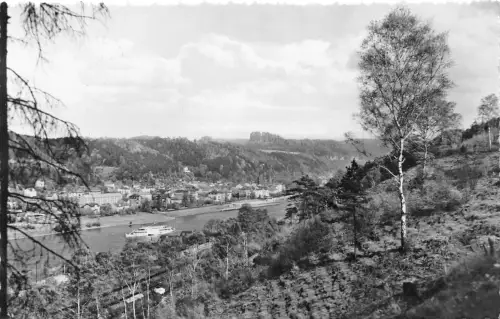 Bad Schandau mit den Schrammsteinen gl1966 191.277