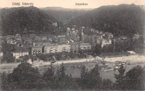 Bad Schandau a. Elbe Panorama ngl 191.288