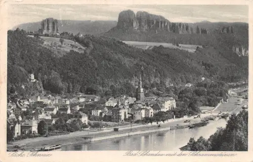 Bad Schandau mit den Schrammsteinen ngl 191.279