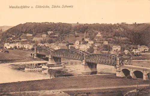 Bad Schandau Wendischfähre u. Elbbrücke ngl 191.285