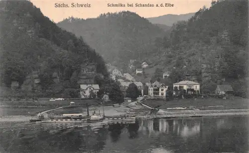Schmilka Panorama mit Schiff ngl 191.289