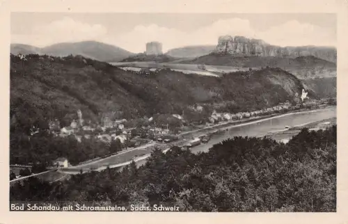Bad Schandau mit den Schrammsteinen ngl 191.296
