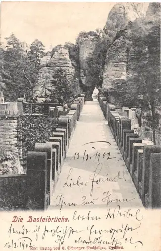 Sächs. Schweiz Basteibrücke gl1902 191.326