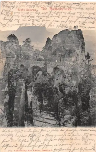 Sächs. Schweiz Basteibrücke gl1914 191.325