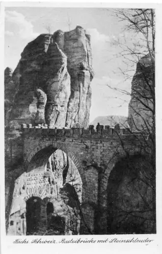 Sächs. Schweiz Basteibrücke mit Steinschleuder ngl 191.343