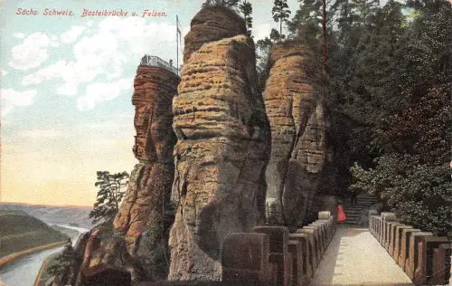 Sächs. Schweiz Basteibrücke u. Felsen ngl 191.333