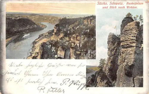 Sächs. Schweiz Basteifelsen gl1908 191.366