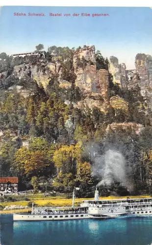 Sächs. Schweiz Bastei von der Elbe gesehen ngl 191.372