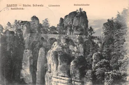 Sächs. Schweiz Basteibrücke gl1913 191.347