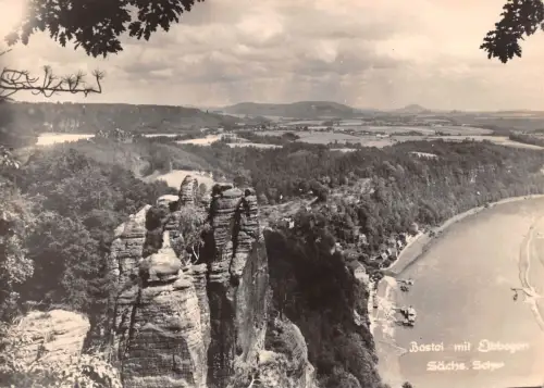 Sächs. Schweiz Bastei mit Elbbogen gl1966 191.368