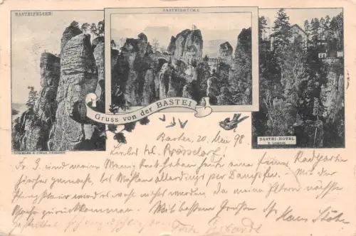 Sächs. Schweiz Bastei Mehrbildkarte gl1898 191.396