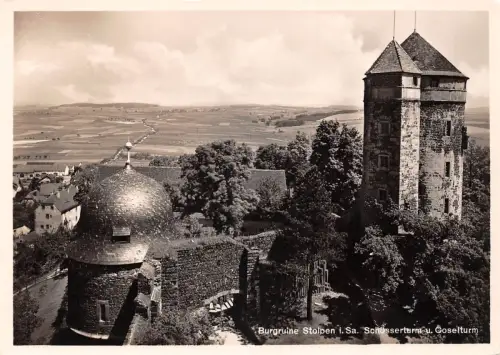 Stolpen i.Sa. Schloßturm u. Coselturm ngl 191.411