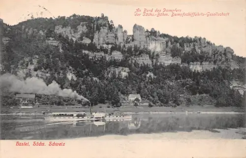 Sächs. Schweiz Bastei mit Zudruck gl1913 191.395