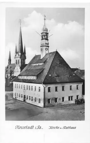 Neustadt (Sachsen) Kirche und Rathaus ngl 191.425