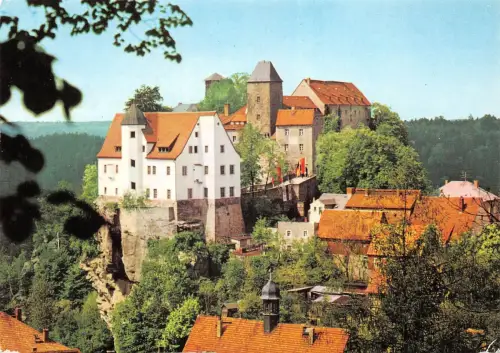 Hohenstein (Sächs. Schweiz) Blick zur Burg gl1988 191.449